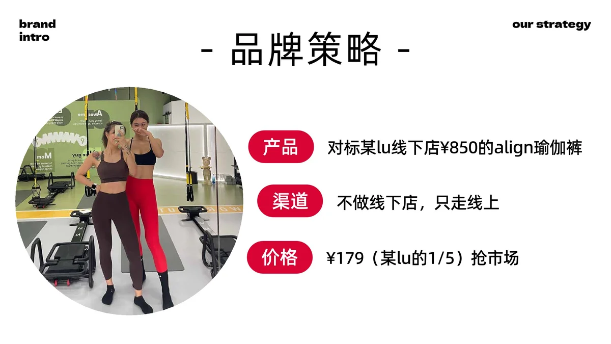 品牌策略: 对标某lu线下店¥850的align瑜伽裤